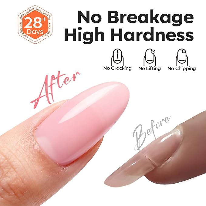 modelones Gel Builder for Nails, 10-in-One Builder Nude Pink for Extension Overlays, Cove Pink High Hardness Hard Gel for Apex Building Sculpting Home Salon U V/LED Cured, 2oz