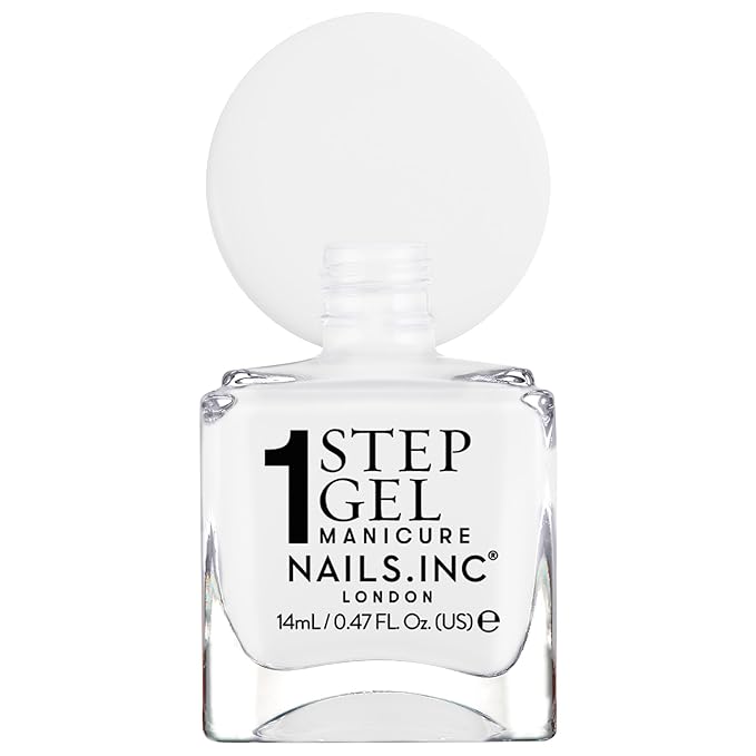 Nails Inc It's Topless Gel-Like Nail Polish, 4-in-1 Base Coat, Treatment, Color & Top Coat, Long Lasting, Strong, Chip Free Nails, Glossy Salon Quality Manicure, Air Dry Nail Polish, Reese, 0.47 Fl Oz