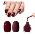 AZUREBEAUTY Dark Red Nail Polish, Quick Dry Strengthening Formula, Natural Nail Treatment, DIY Salon at Home, Women Gifts, 0.34 fl oz