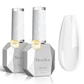 MelodySusie 2PCS 0.5fl oz Gel Top Coat Set,No Wipe High Gloss Shine Finish Long Lasting Top Gel for Clear Nail Gel and Acrylic Nails,essential for Home DIY and Nail Salon