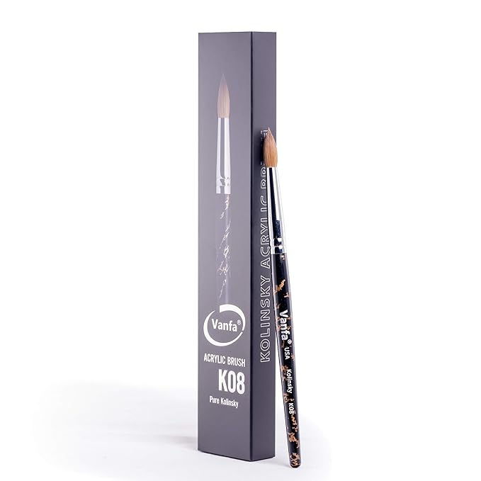 VANFA Acrylic Nail Brush with Pure Kolinsky Hair K08