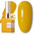 Double Rhythm 15ML Gel Polish Pure Sheer Same Color Same Bottle Soak Off Gel Polish Nail Art Manicure Salon DIY at Home for Women (Yellow-A1397)