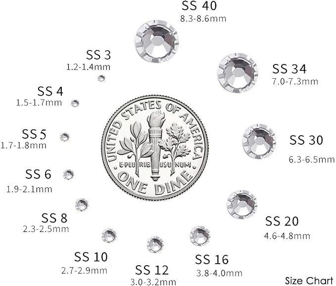 144 Pieces SS40 Clear Crystal Hotfix Rhinestones Flatback Round Crystal Glass Rhinestones Gems for Crafts Nail Face Art Clothes Shoes Bags DIY