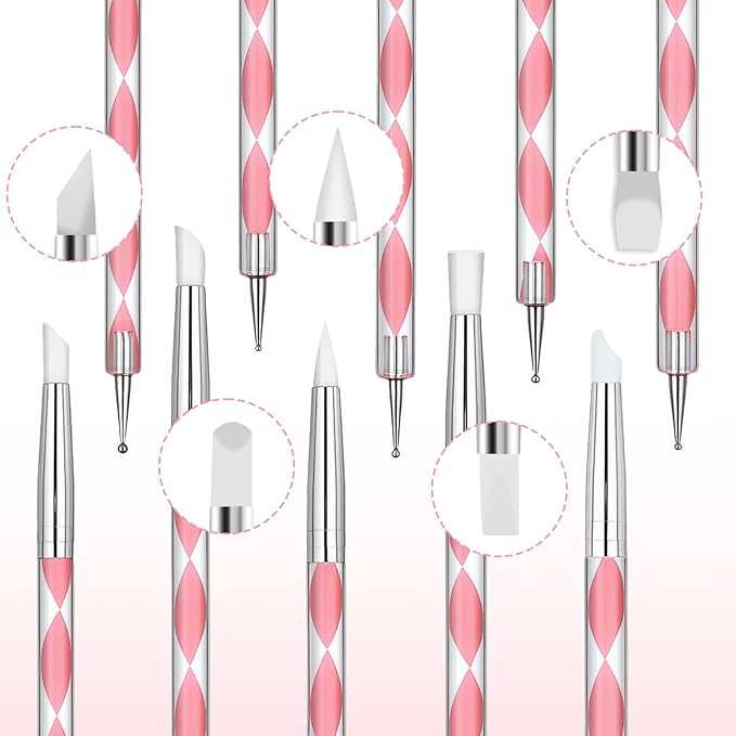 21 PCS Nail Art Brushes Nail Art Tool Set Resin Pallete Nails Pallet for Nails Design Brush Dotting Tools Painting Brushes Sculpture Pen Makeup Display Board for Home Salon