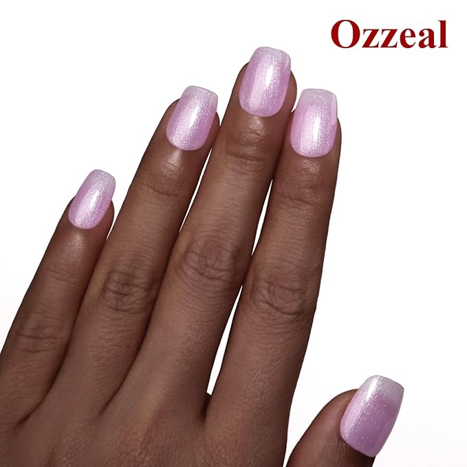Pearl Gel Nail Polish, Light Pink Shimmer Shell Nail Gel Polish Sparkle Glitter Spring Summer Nail Polish Mermaid Pearlescent Gel Polish Soak Off Led UV Manicure 15ML