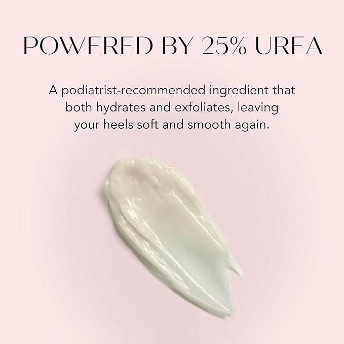 Foot Cream for Dry Cracked Heels and Feet - 4fl oz Urea Foot Cream for Women W/Vitamin E, Shea & Cocoa Butter - Naturally Scented Cracked Heel Treatment & Moisturizer - Non-Greasy