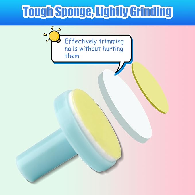 12 Pieces Baby Nail File Pads Nail Trimmer Replacement Pads Electric Baby Nail Grinding Heads for Standard Electric Kid Nail Trimmer Suits to Newborn and Adults