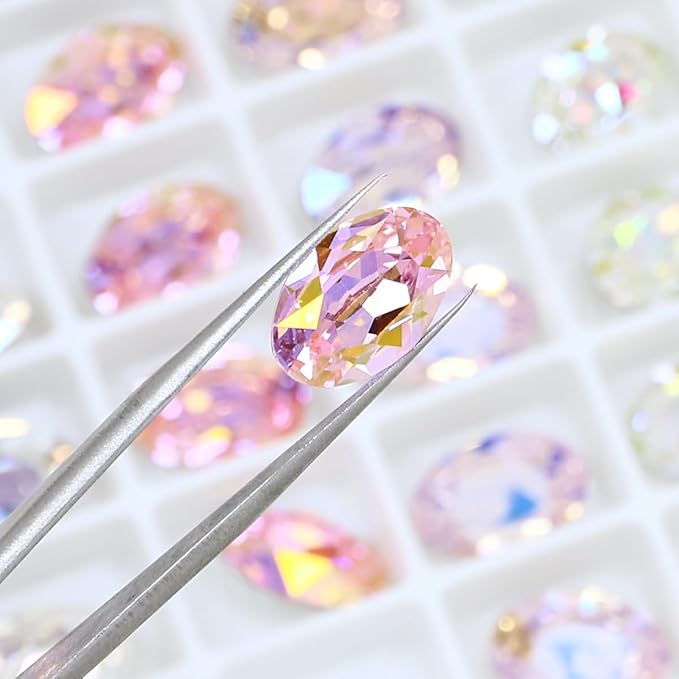 DONGZHOU 48pcs Large Rhinestone, 3D Nail Art Crystals, K9 Glass Stones, Sparkle Nail Beads, Rhinestones for Manicure Decoration DIY Crafts
