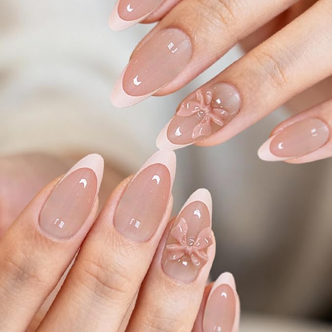 6 Packs (144 Pcs) | Reusable Press on Nails | Stick on Nails 12 Sizes-6 Styles | Cute style