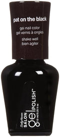 Sally Hansen Salon Gel Polish Nail Lacquer, Pat On The Black, 0.14 Fl Oz