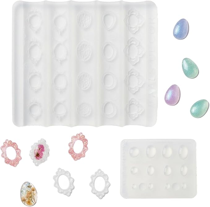 Exquisite Nail Art Embossing Molds Gem Frame Shapes 3D Nail DIY Tools