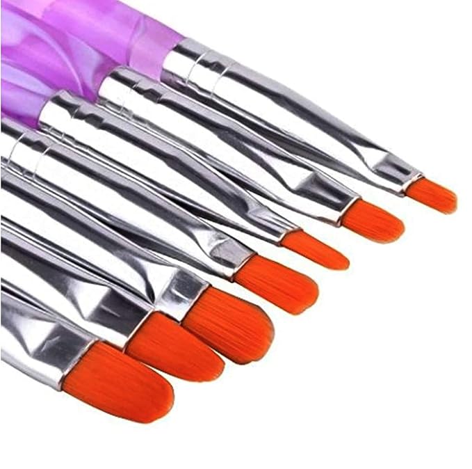 7pc UV Acrylic Nail Art Tips Builder Brush Pen