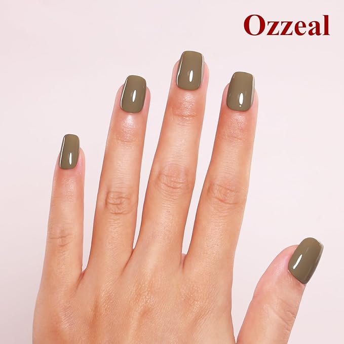 Gel Polish, 0.5 Fl Oz Grayish Green Gel Nail Polish Autumn Winter Soak Off LED UV Gel Nail Polish Art Starter Manicure Salon DIY Nail Gel Polish