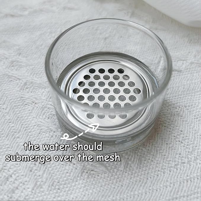 Nail Brushes Washing Cup Acrylic Nail Brush Cleaner Dappen Dish with Lid Easy Cleaning Portable Mesh Layered Nail Art Brush Washer for Nail Sequins Glitter Powder Nail Tools Nail Art Brushes Clean Cup