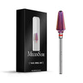 MelodySusie Professional Tornado Nail Drill Bits, 3/32'' Carbide Tungsten Multi-function Bits, Suitable for Manicure Pedicure Cuticle Gel Polishing, Salon Bits, Purple, Series Bit-X, Fine