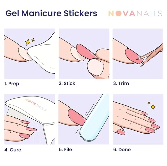 Semi Cured Gel Nail Strips (Muse)