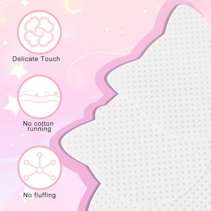 MEKK 400PCS Lint Free Nail Wipes for Nail Polish Remover,Cat Shape Eyelash Extension Glue Wipes,Super Absorbent Soft Non-Woven Acetone Gel Nails Wipes Dry Wipes for Nail Prep(White)