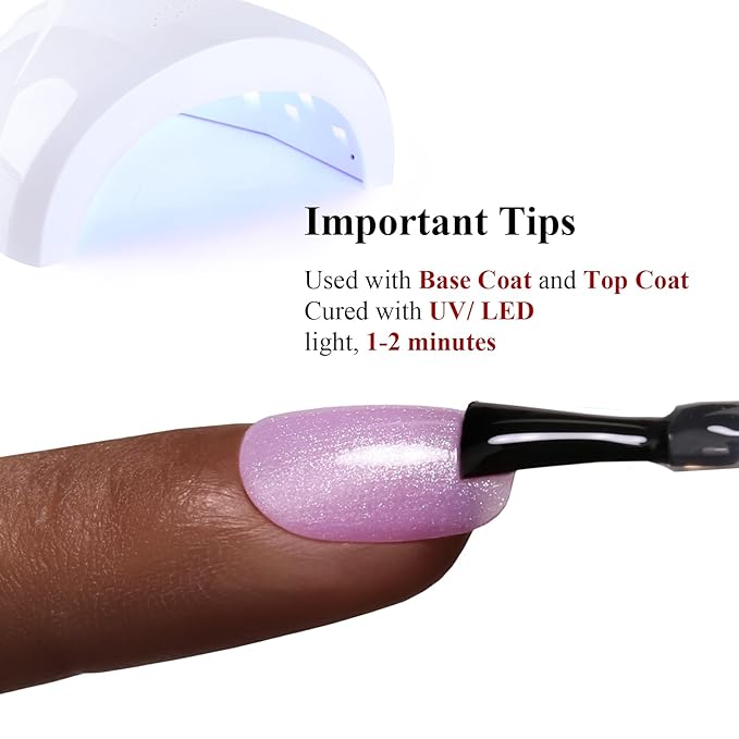 Pearl Gel Nail Polish, Light Pink Shimmer Shell Nail Gel Polish Sparkle Glitter Spring Summer Nail Polish Mermaid Pearlescent Gel Polish Soak Off Led UV Manicure 15ML