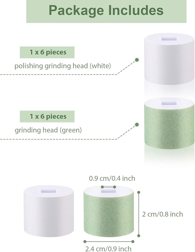 Maitys 12 Pieces Nail Buffer Refills Electric Manicure Pedicure Tool Refills Nail Buffer Replacement Rollers, Filing, Buffing and Shining