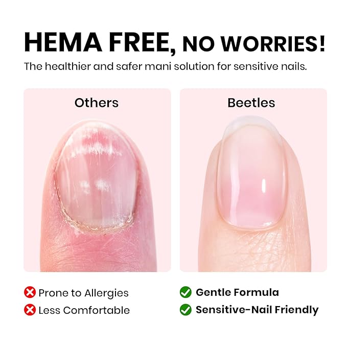Beetles HEMA Free Builder Gel for Nails, 3 Pcs Glitter Pink Builder Nail Gel with Gel Top and Base Coat Set for Gel Polish Long Lasting Strengthening Safe Low-Sensitivity Formula Nail Gifts for Women