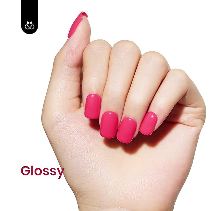 Beetles Pink Gel Nail Polish - Wild Tulips Hot Pink Gel Polish, 15ML/0.51Fl Oz Neon Color, Soak Off UV LED Lamp Nail Art, Long-Lasting Manicure Salon DIY Home Spring Nails - Gifts for Her