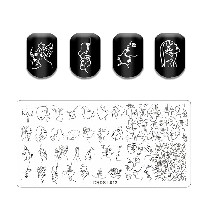 VNC 13PCS Nail Stamp Templates Set - 8Pcs Stamping Plate + 2Nail Stamper + 2Scraper+1Pcs Case Flower Butterfly Animal Design Metal Image Nail Plates Print Stamper Decals Set Manicure Stencils Tools