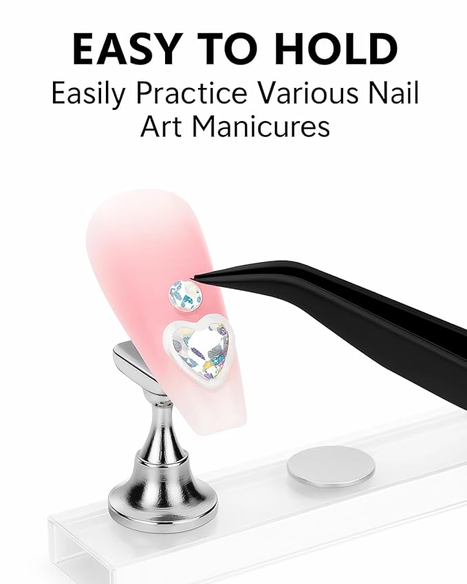Nail Art Tools Set – 15pcs Nail Brushes, 5pcs Dual-Ended Dotting Pens, Nail Stand & Holder Kit with Brush Rack, Tweezers & Double-Sided Tape for DIY Nail Design & Press On Nails