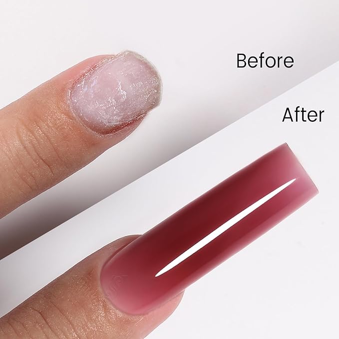 50g Builder Gel for Nails, Long-Lasting Soak-Off Nail Extension Gel for Beginners & DIY Home Salon Manicure(YMH11-Red)