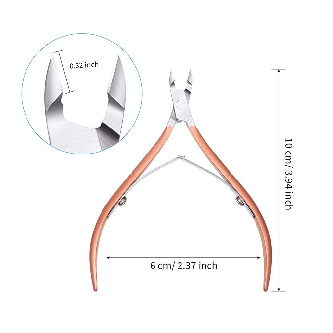 Mudder 3 Packs Cuticle Trimmer Nippers Cutter Tool Stainless Steel Nail Cuticle Scissors Remover with Pointed Blade Scissors Pedicure Manicure Tool for Fingernails and Toenails Nails Care