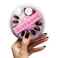 Olive & June Instant Mani Press-On Nails (Glue) | 42 Fake Nails, 21 Sizes | Non-Toxic, Long-Lasting Recycled Materials Realistic Look | Salon-Quality at Home | Medium, Oval | Obsessed Velvet