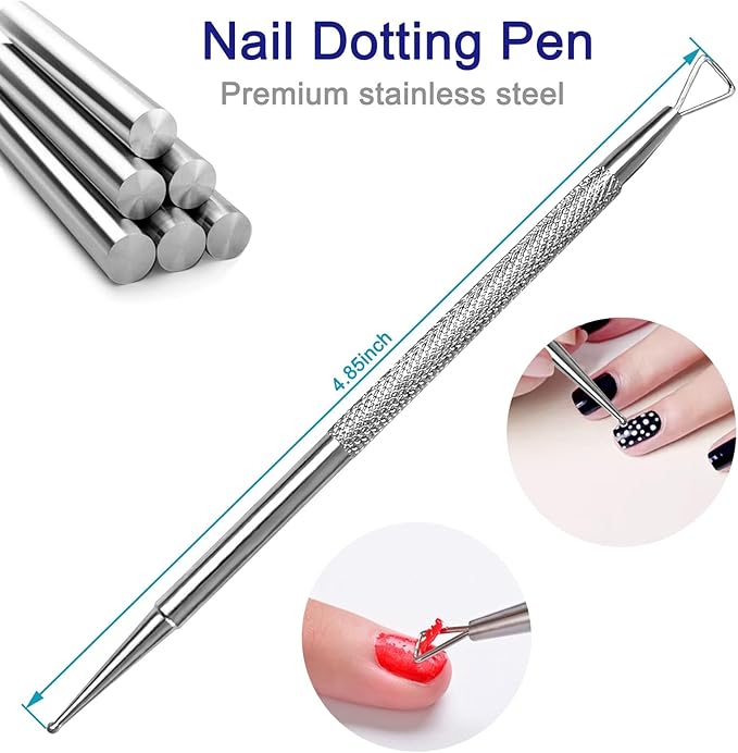 7PCS Professional Cuticle Nippers with Cuticle Pusher Set, Stainless Steel Cuticle Trimmer and Nail File for Women Fingernail Manicure Tools Kit at Home Salon