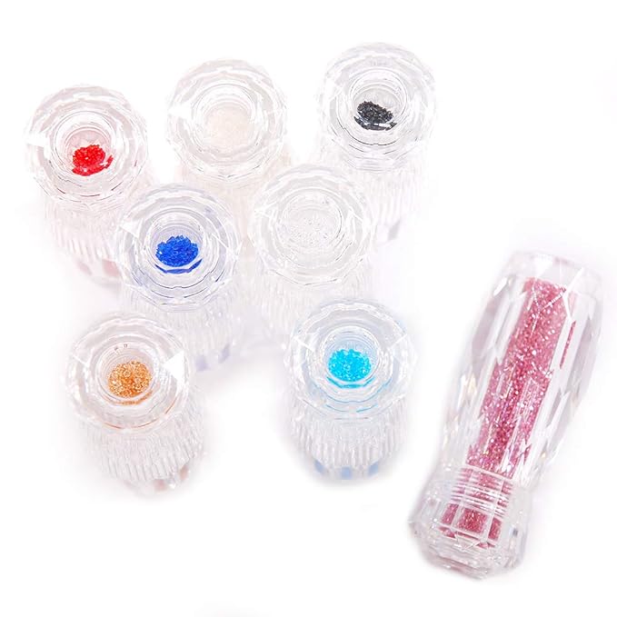 24000Pcs Of Mini Glitter Caviar Micro Crystal Beads 3D Nail Art Rhinestone Decorations DIY Manicure Accessories (diamond)