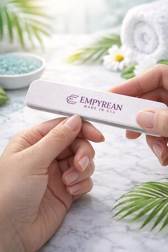 Empyrean Soft Sponge Nail File | Made in USA | Purple Fine 220 Grit | Disinfectable Washable Reusable | One