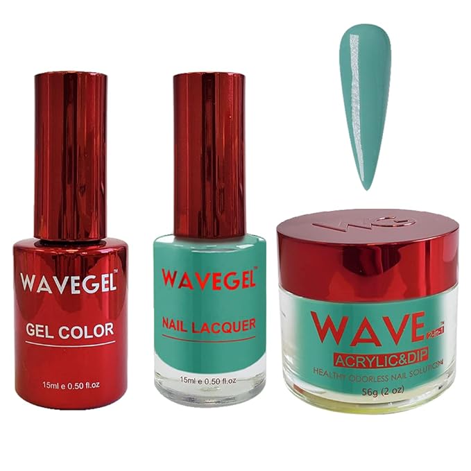 WAVEGEL Soak-Off Gel, Nail Lacquer & Acrylic/Dip Powder Matching Set - Queen Collection - #107 Tearoom