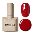 MAYCHAO 15ML Red Gel Nail Polish 1Pc Ruby Red Gel Polish Soak Off UV LED Nail Polish Nail Art Starter Manicure Salon DIY at Home, 0.5 OZ