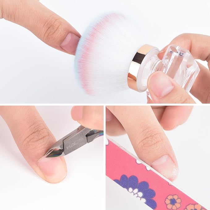 Nail Dust Brush Nail Art Dust Cleaner for Acrylic Nails Dust Brush for Nails Nail Art Manicure Dust Cleaner Brush for Nail Cleaning Makeup Brush Tools (4)