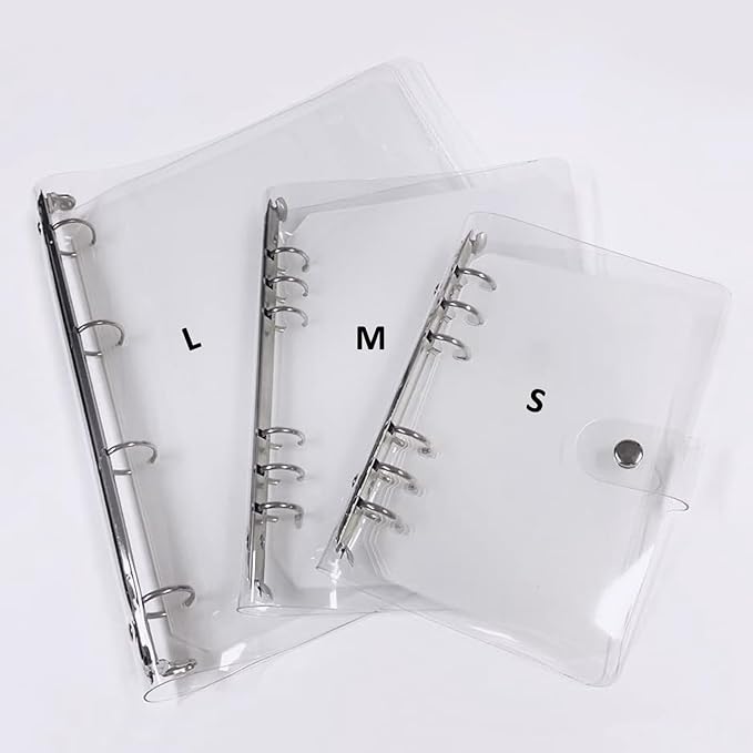 Transparent Press On Nail Organizer Book Press On Nails Storage with Double-sided Tapes Fake Nails Display Binder for Nail Salon Small