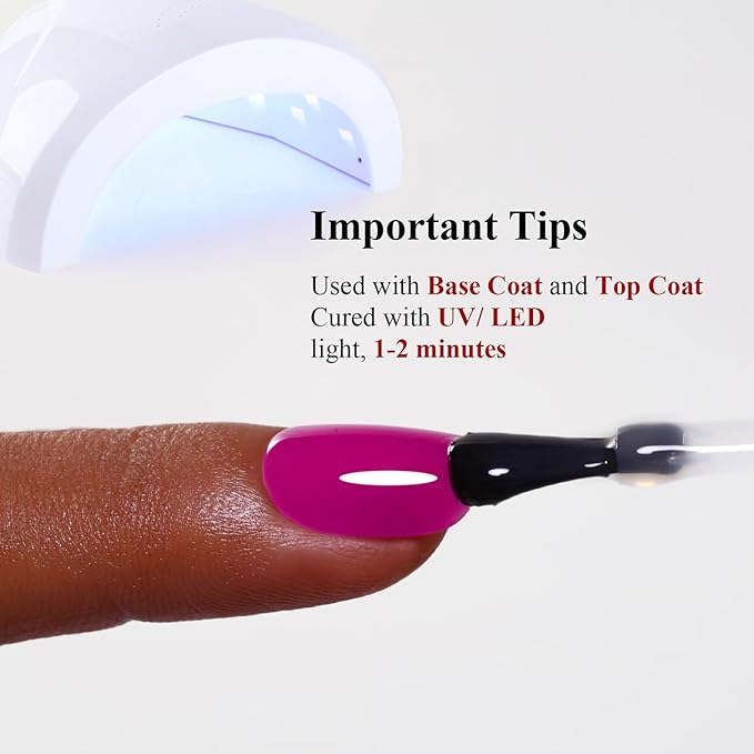 Gel Polish, 0.5 Fl Oz Burgundy Purple Rose Nail Gel Polish Spring Summer Art Starter Manicure Salon DIY Soak off UV LED Design