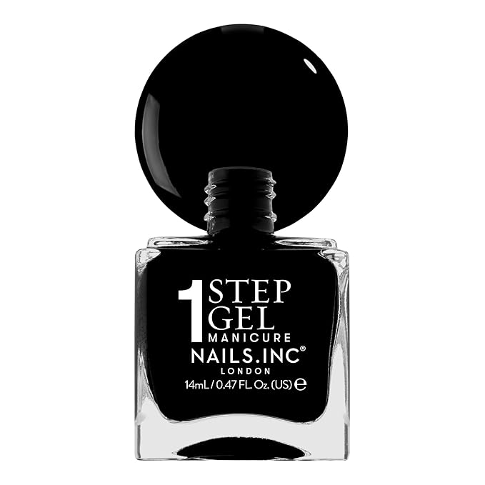 Nails Inc It's Topless Gel-Like Nail Polish, 4-in-1 Base Coat, Treatment, Color & Top Coat, Long Lasting, Strong, Chip Free Nails, Glossy Salon Quality Manicure, Air Dry, Rayna, 0.47 Fl Oz