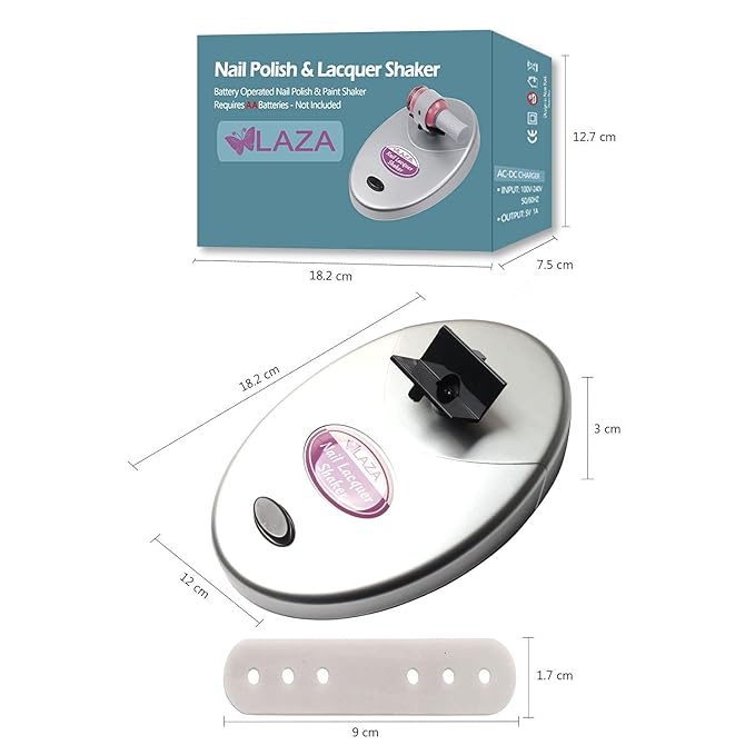 Laza Nail Lacquer Shaker Nails Gel Polish Varnish Adjustable Bottle Shaking Machine Shake Evenly Tools for Nails Art - Sliver