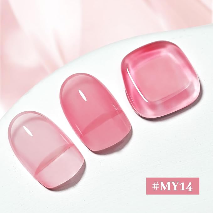 16.5ml Jelly Rose Pink Nail Polish Large Volume Quick Dry Nail Polish, Long Lasting Shine, Fingernail Toenail Nail Art DIY Home Travel Nail Art Gift