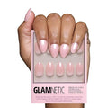 Glamnetic Press On Nails - Pinch Me | Short Oval Fake Nails, Blush Pink with a Glossy, Glazed Finish, Salon Quality | 15 Sizes - 30 Nail Kit with Glue