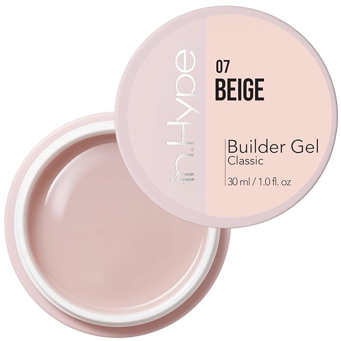 IN.HYPE UV/LED Hard Builder Gel for Nail Extension/Strengthening Beige #7. Sculpting color uv gel.