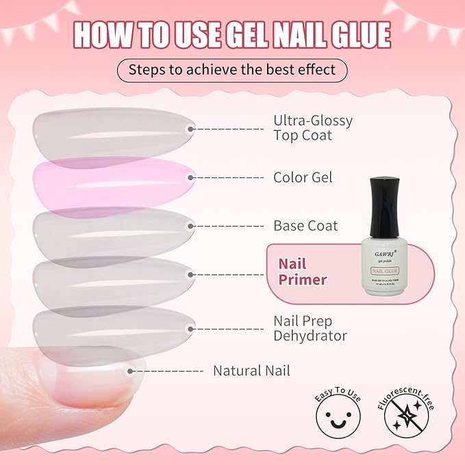 UV LED Cured Nail Glue - 15ml Professional Nail Extension Adhesive for Long-Lasting Manicures, Fast Curing with LED Lamp, Salon-Quality Nail Repair & Enhancement (1 Pack)