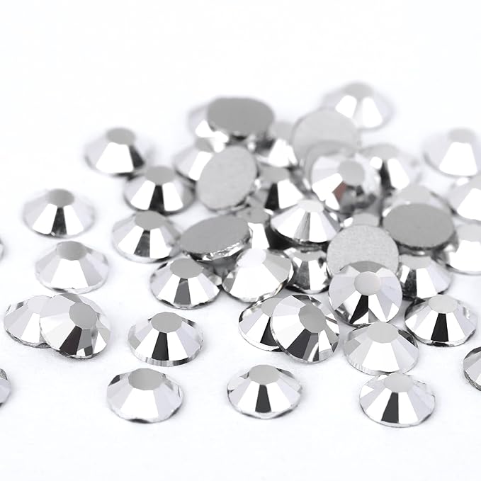 SS12 Silver Rhinestones - 1440pcs Non-Hotfix Glass Nail Gems for Crafts, Makeup Bags & DIY Decoration