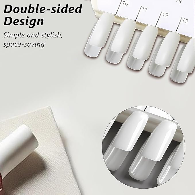 2 Sets 72 Tips Double Layer Nail Color Display Card Nail Polish Practice Training Display Palette Paint Practice Color Chart Swatches