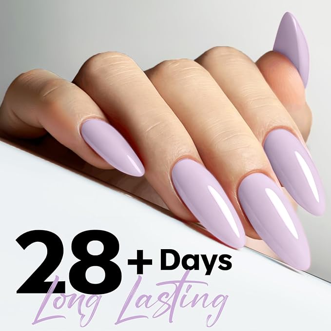 modelones Light Purple Gel Nail Polish Lilac Purple Gel Polish Lavender Pastel Nail Polish Soak Off U V LED Macaron Nail Manicure 15 ML