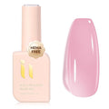 Hema Free Rubber Builder Base Gel Nail Polish, Vegan, Streak Free, Cruelty-free, Strengthens Damaged Thin Nails, Nude Pink,Salon Nail at Home DIY Gel Polish Nail Art DIY Manicure