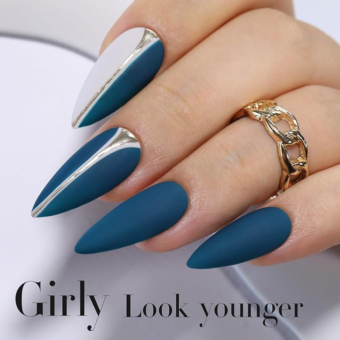Double Rhythm Gel Polish 15ML Jelly Sheer Pastel Light Milky Color Pearl White Bottle 1 PC 0.5 OZ Full Size Nail Art Salon at Home (Lake Blue-D1458)
