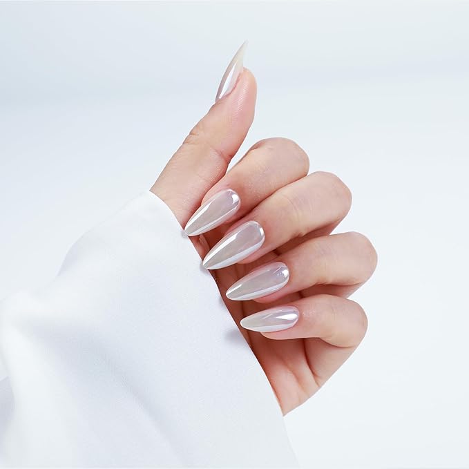 Rnker Press On Nails - Carnation, Almond Top gel Nails with a Glossy Glaze Finish, 15 Sizes - 30 Nail Kit with Glue